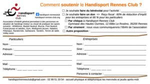 Coupon de soutien au HRC